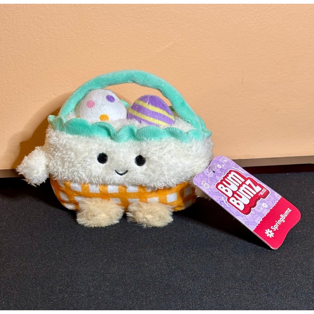 BumBumz Bart the Easter Basket Plush SpringBumz 4.5 Inch Russ BBZ5-370 NWT